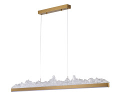 Lampa wisząca  LONG 125 cm -LED, złota listwa z kryształem ST-6490P/L