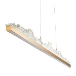 Lampa wisząca  LONG 125 cm -LED, złota listwa z kryształem ST-6490P/L
