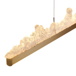 Lampa wisząca  LONG 125 cm -LED, złota listwa z kryształem ST-6490P/L
