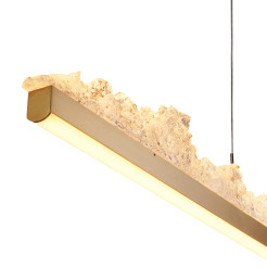 Lampa wisząca  LONG 125 cm -LED, złota listwa z kryształem ST-6490P/L