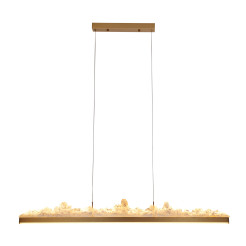 Lampa wisząca  LONG 125 cm -LED, złota listwa z kryształem ST-6490P/L
