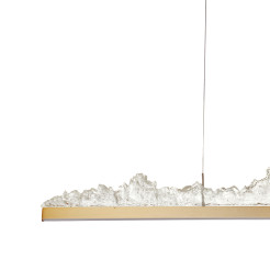 Lampa wisząca  LONG 125 cm -LED, złota listwa z kryształem ST-6490P/L