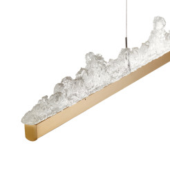 Lampa wisząca  LONG 125 cm -LED, złota listwa z kryształem ST-6490P/L
