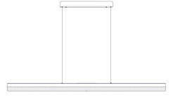 Lampa wisząca  LED 120 cm, czarna ST-8501 black