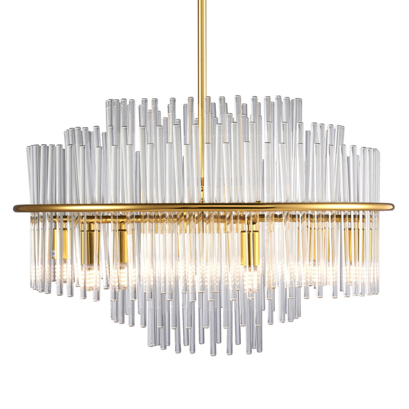 Lampa wisząca LUXORIA 50 cm - złota lampa kryształowa ST-8530 gold