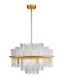 Lampa wisząca LUXORIA 50 cm - złota lampa kryształowa ST-8530 gold