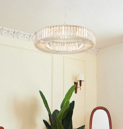 Lampa wisząca CRISTAL LED złota 60 cm ST-10625P-60