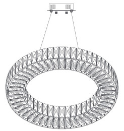 Lampa wisząca CRISTAL LED złota 60 cm ST-10625P-60
