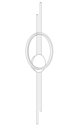 Lampa ścienna ECLIPTICA LED złota 100 cm ST-DL8532