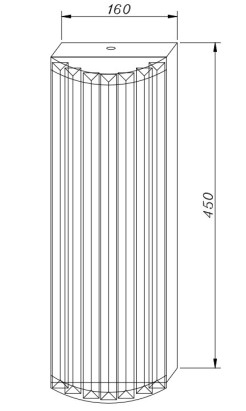 Lampa ścienna  kryształowa złota 45 cm ST-88022W