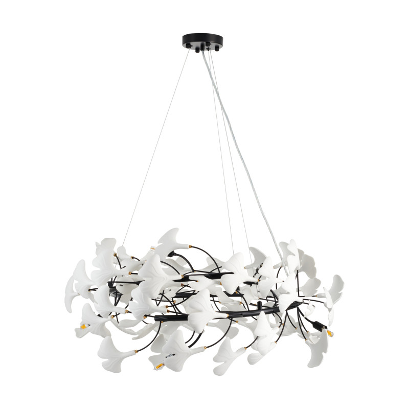 Lampa wisząca  80 cm -czarna, G9, regulowana, designerska XY080P-80 black