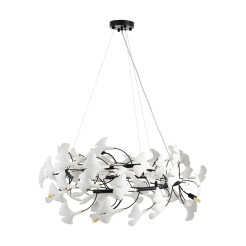 Lampa wisząca  80 cm -czarna, G9, regulowana, designerska XY080P-80 black
