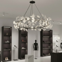 Lampa wisząca  80 cm -czarna, G9, regulowana, designerska XY080P-80 black