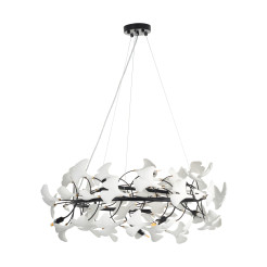 Lampa wisząca  80 cm -czarna, G9, regulowana, designerska XY080P-80 black