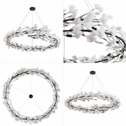 Lampa wisząca  150 cm - czarna, G9, regulowana, designerska XY080P-150 black