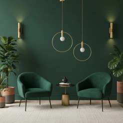 Lampa wisząca  25- 25 cm, złoty ring DP0001A-250R