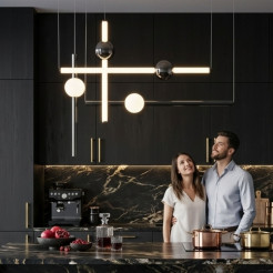 Lampa wisząca  L-4 LED czarna 110 cm ST-1691L-4 BLACK