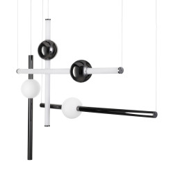 Lampa wisząca  L-4 LED czarna 110 cm ST-1691L-4 BLACK