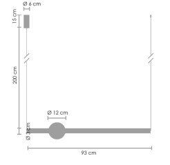 Lampa wisząca  63 - LED, 63 cm, złoty połysk ST-1688S mirror gold