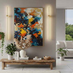 Lampa ścienna  120 cm złoty połysk ST-1067W-1GD-120