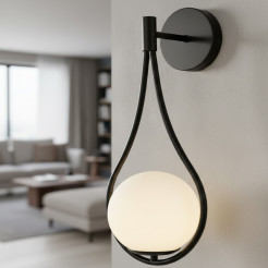 Lampa ścienna  45 cm czarna ST-F079 black