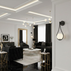 Lampa ścienna  45 cm czarna ST-F079 black