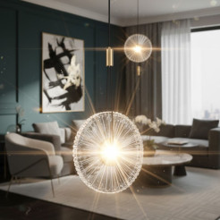 Lampa wisząca SUNBLAST - LED 20 cm, złota ST-DL5623