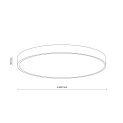 VELIS WHITE PLAFON LED 60W IP54 18291