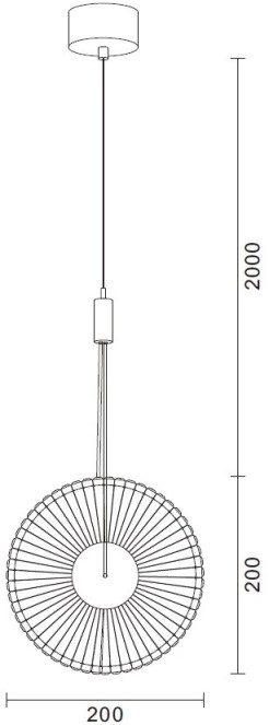 Lampa wisząca SUNBLAST - LED 20 cm, złota ST-DL5623