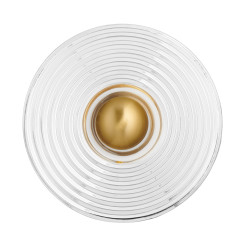 Lampa ścienna  30 cm transparentno złota ST-X007W