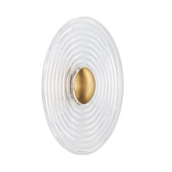 Lampa ścienna  30 cm transparentno złota ST-X007W