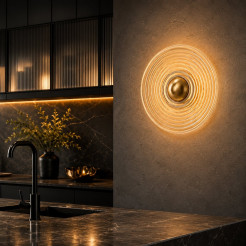 Lampa ścienna  30 cm bursztynowo złota ST-X007W amber