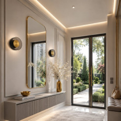 Lampa ścienna  18 cm - LED, szkło, szaro-złota ST-5072W smoky gold