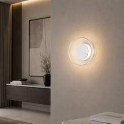 Lampa ścienna  18 – LED, szkło transparentne, biały środek ST-5072W transparent white