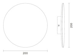 Lampa ścienna  20 cm - LED okrągła, metalowa, biała ST-8293W/20 white