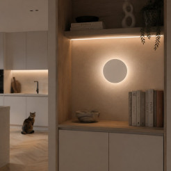 Lampa ścienna  25 cm - LED okrągła, metalowa, biała ST-8293W/25 white
