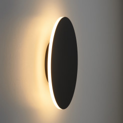 Lampa ścienna  25 cm - LED okrągła, metalowa, czarna ST-8293W/25 black