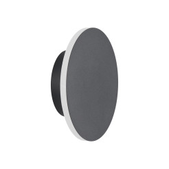 Lampa ścienna  15 cm - LED okrągła, metalowa, czarna ST-8293W/15 black