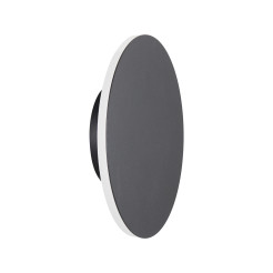 Lampa ścienna  15 cm - LED okrągła, metalowa, czarna ST-8293W/15 black