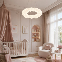 Lampa wisząca  50 cm- akrylowa, w kształcie chmurki  3000 - 4000 - 6000 K ST-DL6123P-50