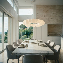 Lampa wisząca  50 cm- akrylowa, w kształcie chmurki  3000 - 4000 - 6000 K ST-DL6123P-50