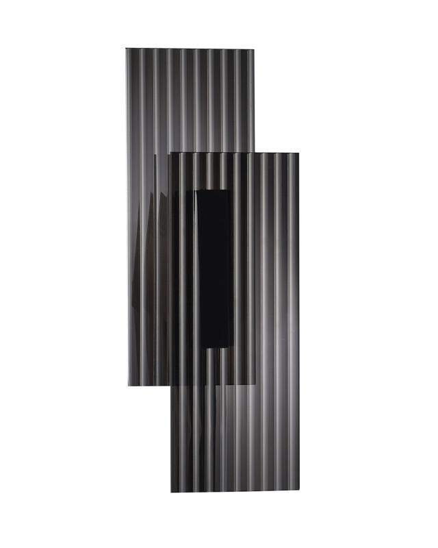 Lampa ścienna  LED, kinkiet czarny ryflowany dwustronny ST-HC-D09