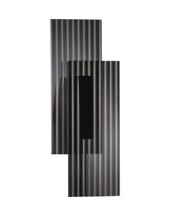 Lampa ścienna  LED, kinkiet czarny ryflowany dwustronny ST-HC-D09