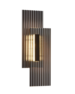 Lampa ścienna  LED, kinkiet czarny ryflowany dwustronny ST-HC-D09