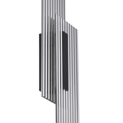 Lampa ścienna  LED, kinkiet czarny ryflowany dwustronny ST-HC-D09