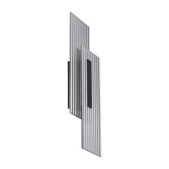 Lampa ścienna  LED, kinkiet czarny ryflowany dwustronny ST-HC-D09