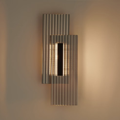 Lampa ścienna  LED, kinkiet czarny ryflowany dwustronny ST-HC-D09