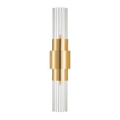Lampa ścienna GLOW 46 cm - kinkiet złoty połysk, szkło ryflowane ST-DW7790