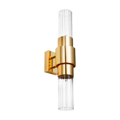 Lampa ścienna GLOW 46 cm - kinkiet złoty połysk, szkło ryflowane ST-DW7790