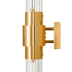 Lampa ścienna GLOW 46 cm - kinkiet złoty połysk, szkło ryflowane ST-DW7790